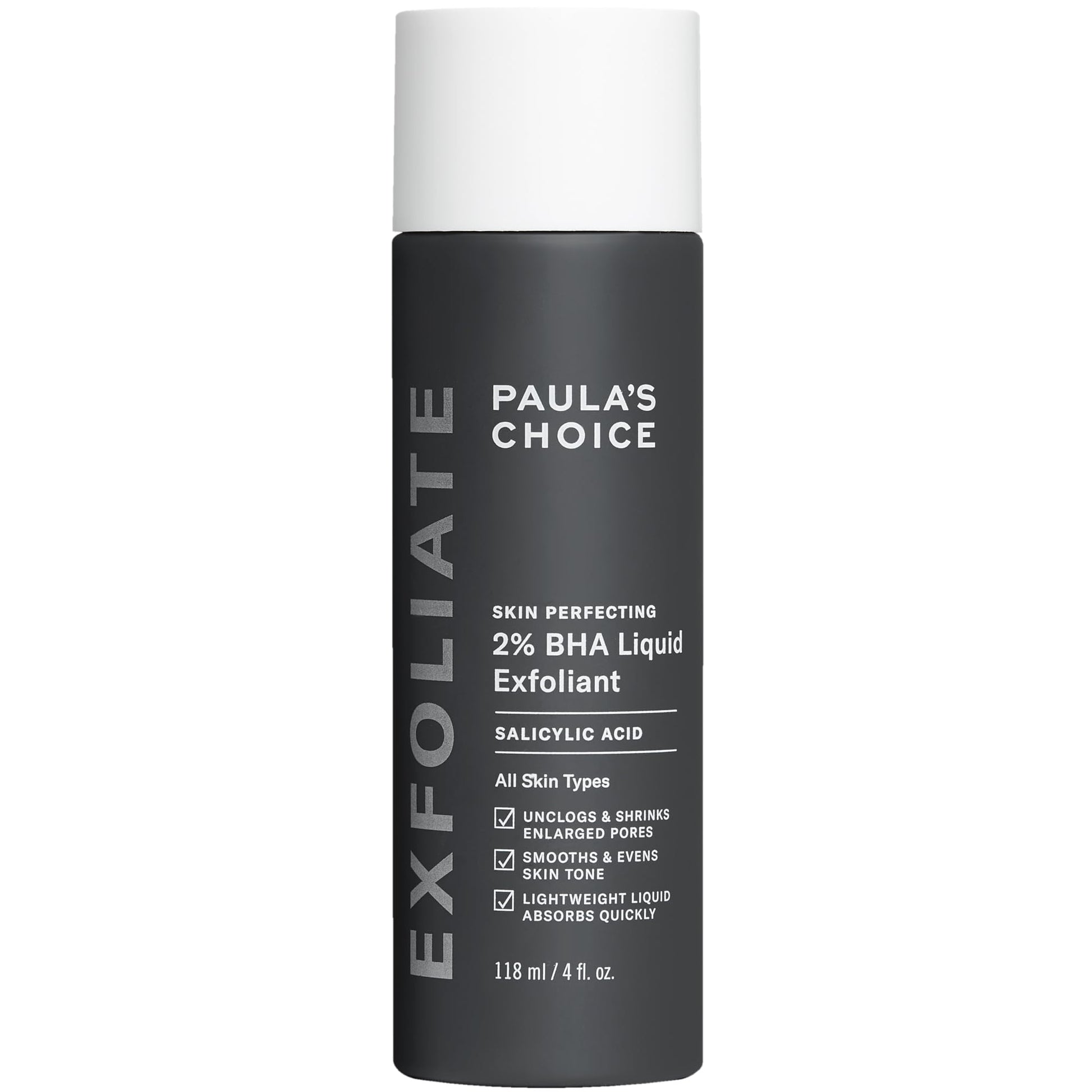 Paula's choice skin perfecting 2% bha liquid exfoliant, salicylic acid peel for face,