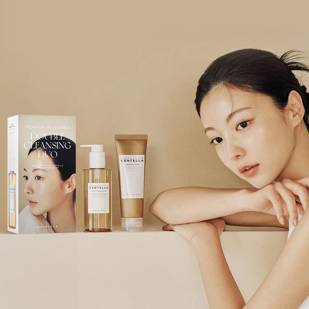 SKIN1004 Madagascar Centella Double Cleansing Duo (Centella Ampoule Foam + Centella Light Cleansing oil)